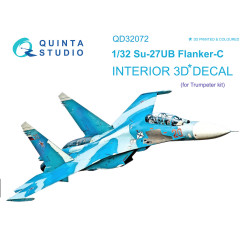 Quinta QD32072 - 1/32 3D-Printed Interior for Su-27UB (Trumpeter kit)