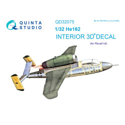 Quinta QD32075 - 1/32 He 162 3D-Printed colored interior for Revell kit