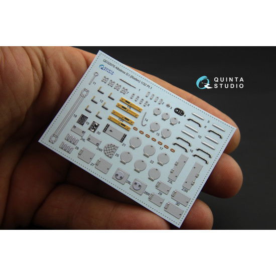 Quinta QD32076 - 1/32 3D-Printed & Coloured Interior for Albatros D.I (Roden kit)