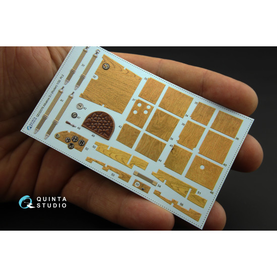 Quinta QD32076 - 1/32 3D-Printed & Coloured Interior for Albatros D.I (Roden kit)