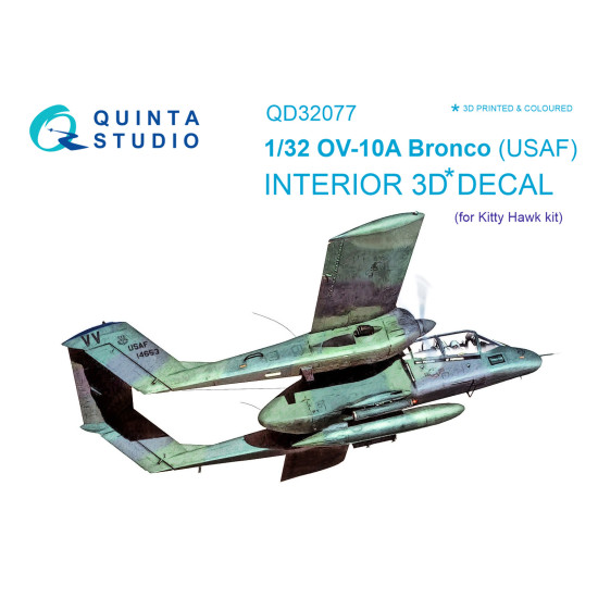 Quinta QD32077 - 1/32 3D-Printed interior for OV-10A (USAF version) (KittyHawk)