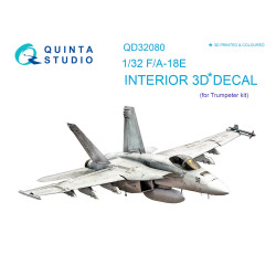 Quinta QD32080 - 1/32 3D-Printed & Coloured Interior for F/A-18E (Trumpeter Kit)