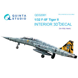 Quinta QD32081 - 1/32 3D-Printed & coloured interior for F-5F (KittyHawk kit)
