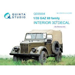 Quinta QD35004 - 1/35 3D-Printed & Coloured Interior for GAZ 69 Family (Bronco)