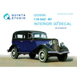 Quinta QD35006 - 1/35 GAZ-M1 3D-Printed & Coloured Interior for Zvezda Kits