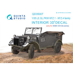 Quinta QD35007 - 1/35 KFZ 1-4 3D-Printed coloured Interior for ICM kits