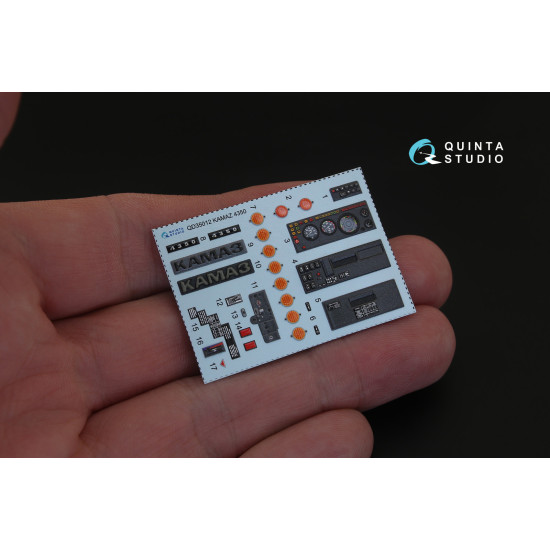 Quinta QD35012 - 1/35 3D Printed Coloured Interior for KAMAZ 4350 Mustang Family (Zvezda kit)