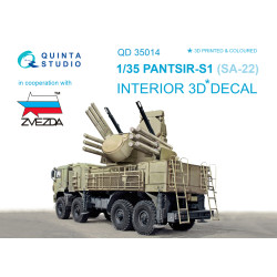 Quinta QD35014 - 1/35 3D-Printed Interior for Pantsir-S1 (SA-22) (Zvezda kit)