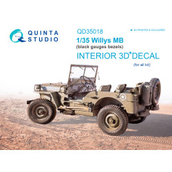 Quinta QD35018 - 1/35 3D-Printed & Coloured Interior for Willys MB (for all kit)