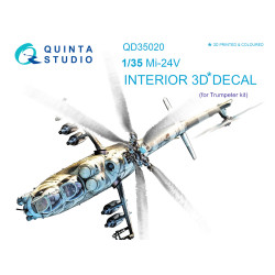Quinta QD35020 - 1/35 3D-Printed & Coloured Interior for Mi-24V (Trumpeter Kit)