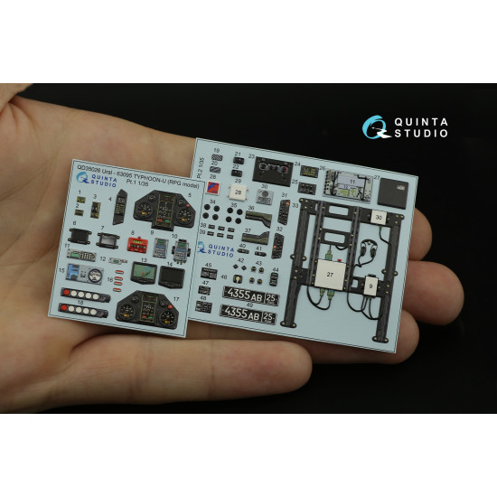 Quinta QD35026 - 1/35 3D-Printed Interior for Ural 63095 TYPHOON-U (RPG-model kit) Quinta QD35026 - 1/35 3D-Printed Interior for Ural 63095 TYPHOON-U (RPG-model kit)