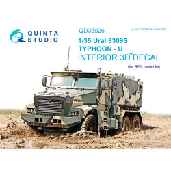 Quinta QD35026 - 1/35 3D-Printed Interior for Ural 63095 TYPHOON-U (RPG-model kit)