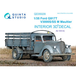 Quinta QD35029 - 1/35 3D-Printed coloured Interior for Ford G917T v3000s ICM kit