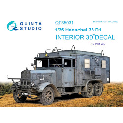 Quinta QD35031 - 1/35 3D-Printed coloured Interior for Henschel 33 D1 ICM kit