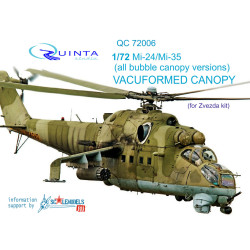 Quinta studio's QC72006 - 1/72 Bubble-version clear canopy for Mi-24/35 (Zvezda kits)