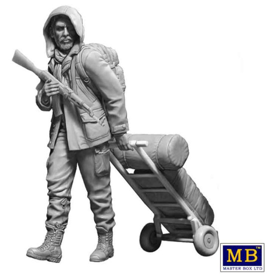 Us Stock Master Box 24076 - 1/24 Post-apocalyptic Series. The Last Bridge. Kit No. Vadim