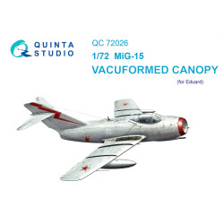 Quinta studio's QC72026 - 1/72 Vacuformed clear canopy for MiG-15 (for Eduard kit)