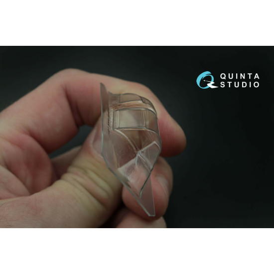 Quinta studio's QC48005-S - 1/48 Vacuformed clear canopy, 1 pcs for La-5 (late) (Zvezda)