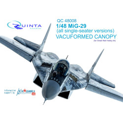 Quinta studio's QC48008 - 1/48 Vacuformed clear canopy for MiG-29 (All single version) GWH