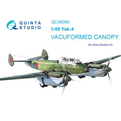 Quinta studio's QC48080 - 1/48 Vacuformed clear canopy for Yak-4 (Mars Models kit)