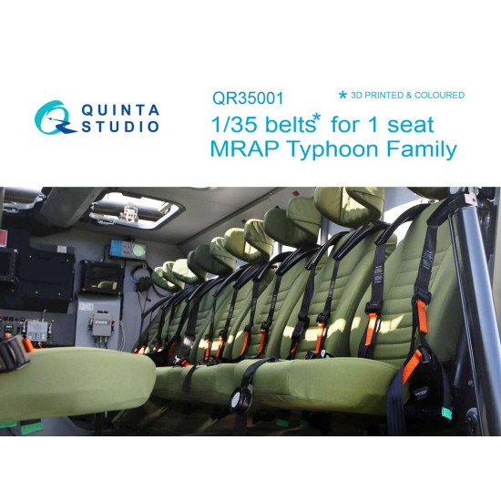Quinta Studios QR35001 1/35 3D Printed & Coloured for MRAP Typhoon Belts 1 Seat (All Kits)