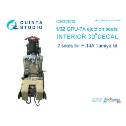 Quinta studio's QR32003 - 1/32 GRU-7A ejection seats for F-14A (2pcs) Tamiya kit
