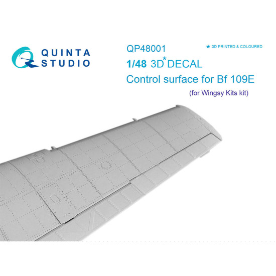 Quinta studio's QP48001 - 1/48 Control surface for Bf 109E Wingsy Kits kit