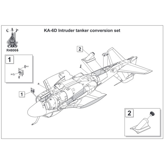 CAT4 R48066 - 1/48 - KA-6D Intruder tanker conversion set (for Hobbyboss)