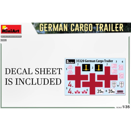 Us Stock Miniart 35320 - 1/35 German Cargo Trailer Scale Plastic Model Kit Us Stock Miniart 35320 - 1/35 German Cargo Trailer Scale Plastic Model Kit