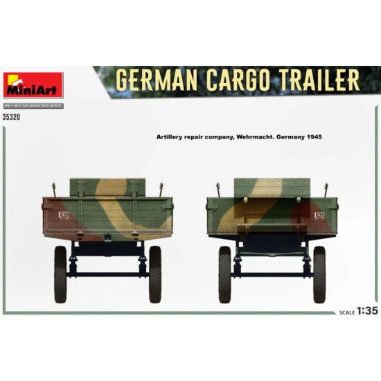 Us Stock Miniart 35320 - 1/35 German Cargo Trailer Scale Plastic Model Kit Us Stock Miniart 35320 - 1/35 German Cargo Trailer Scale Plastic Model Kit