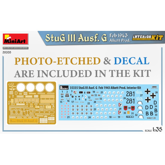 Miniart 35335 - 1/35 StuG III Ausf. G Feb 1943 Alkett Prod. INTERIOR KIT Miniart 35335 - 1/35 StuG III Ausf. G Feb 1943 Alkett Prod. INTERIOR KIT