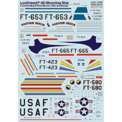 Print Scale 72-448 - 1/72 Lockheed F-USA & Europe Part 2 aircraft Decal