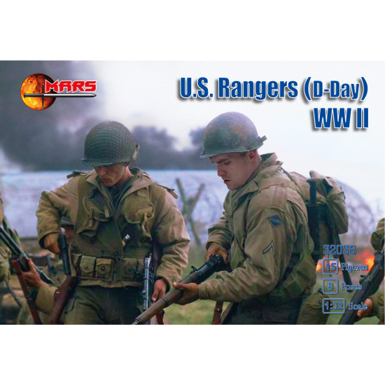 Mars Figures 32036 - 1/32 - US Rangers D-Day WWII scale plastic model kit