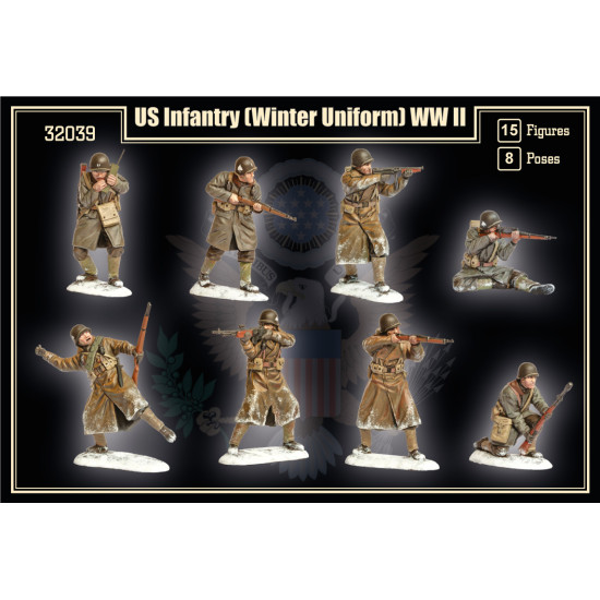Mars Figures 32039 - 1/32 US Infantry (winter dress) WWII plastic model kit
