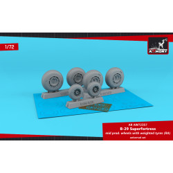 Armory AW72357 - 1/72 B-29 Superfortress mid production wheels w/ weighted tyres