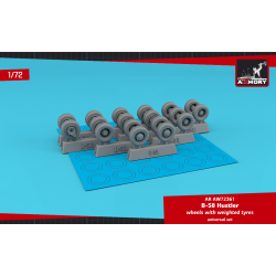 Armory AW72361 - 1/72 B-58 Hustler wheels w/ weighted tyres, For ITA TES