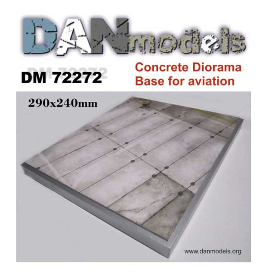 Dan Models 72272 - 1/72 Concrete Diorama Base for aviation, 290 x 240 mm