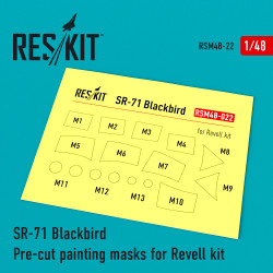 Reskit RSM48-0022 - 1/48 SR-71 Blackbird Pre-cut painting masks for Revell kit
