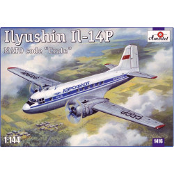 Ilyushin IL-14P 'Crate' Soviet civil aircraft (Ilyushin design bureau) 1/144 Amodel 1416