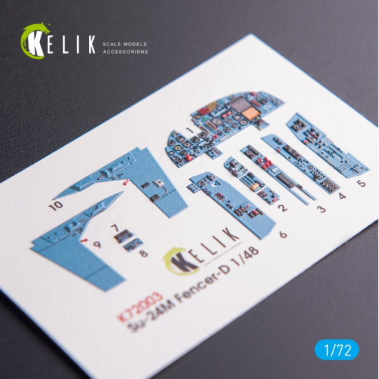 Kelik K72003 - 1/72 Scale Su-24m Interior 3d Decals For Trumpeter Kit