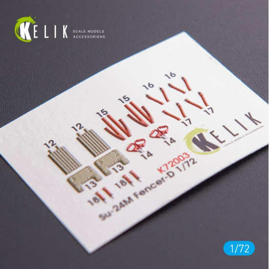 Kelik K72003 - 1/72 Scale Su-24m Interior 3d Decals For Trumpeter Kit