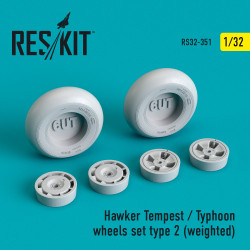 Reskit RS32-0351 - 1/32 Hawker Tempest/Typhoon wheels set type 2 (weighted)