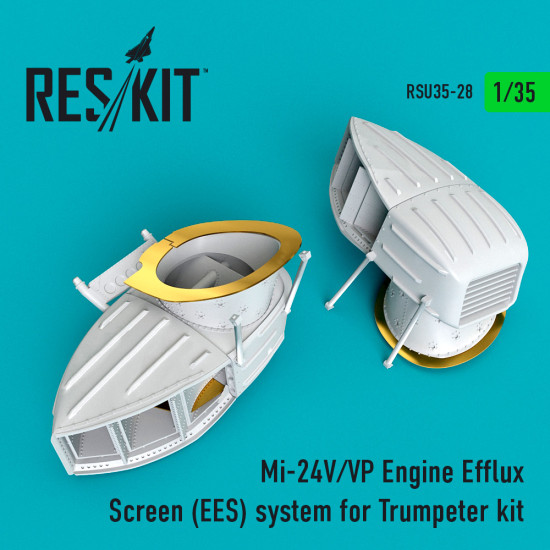 Reskit RSU35-0028 1/35 Mi-24V/VP Engine Efflux Screen (EES) system for Trumpeter