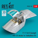 Reskit RSU48-0166 - 1/48 scale F-111A/E Cockpit with 3D decals for HobbyBoss Kit