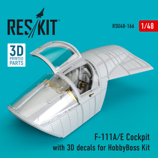 Reskit RSU48-0166 - 1/48 scale F-111A/E Cockpit with 3D decals for HobbyBoss Kit