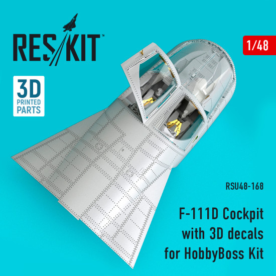 Reskit RSU48-0168 - 1/48 scale F-111D Cockpit with 3D decals for HobbyBoss Kit