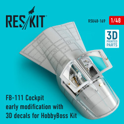Reskit RSU48-0169 - 1/48 scale FB-111 Cockpit early modification with 3D decals