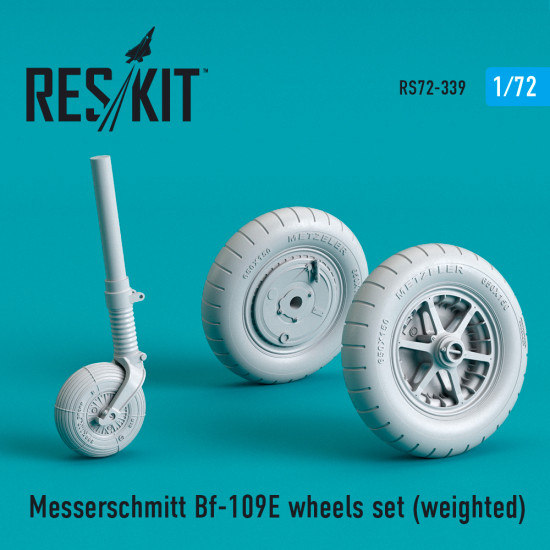 Reskit RS72-0339 - 1/72 scale Messerschmitt Bf-109E wheels set (weighted)
