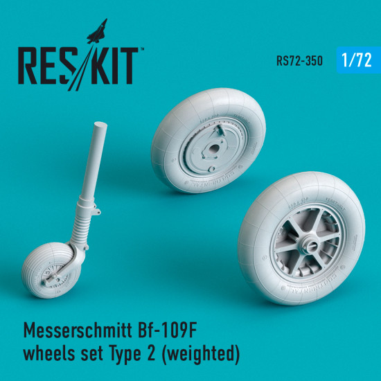 Reskit RS72-0350 - 1/72 Messerschmitt Bf-109F (G Early) wheels Type 2 (weighted)