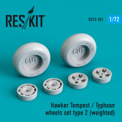 Reskit RS72-0351 - 1/72 Hawker Tempest/Typhoon wheels set type 2 (weighted)